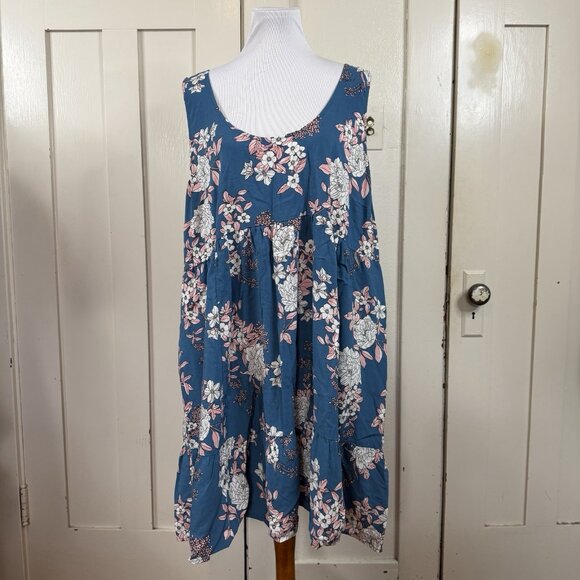 Torrid Mini Challis Tiered Tank Dress 3 3X Cottage Fairy Floral Babydoll 2023 - Picture 3 of 8